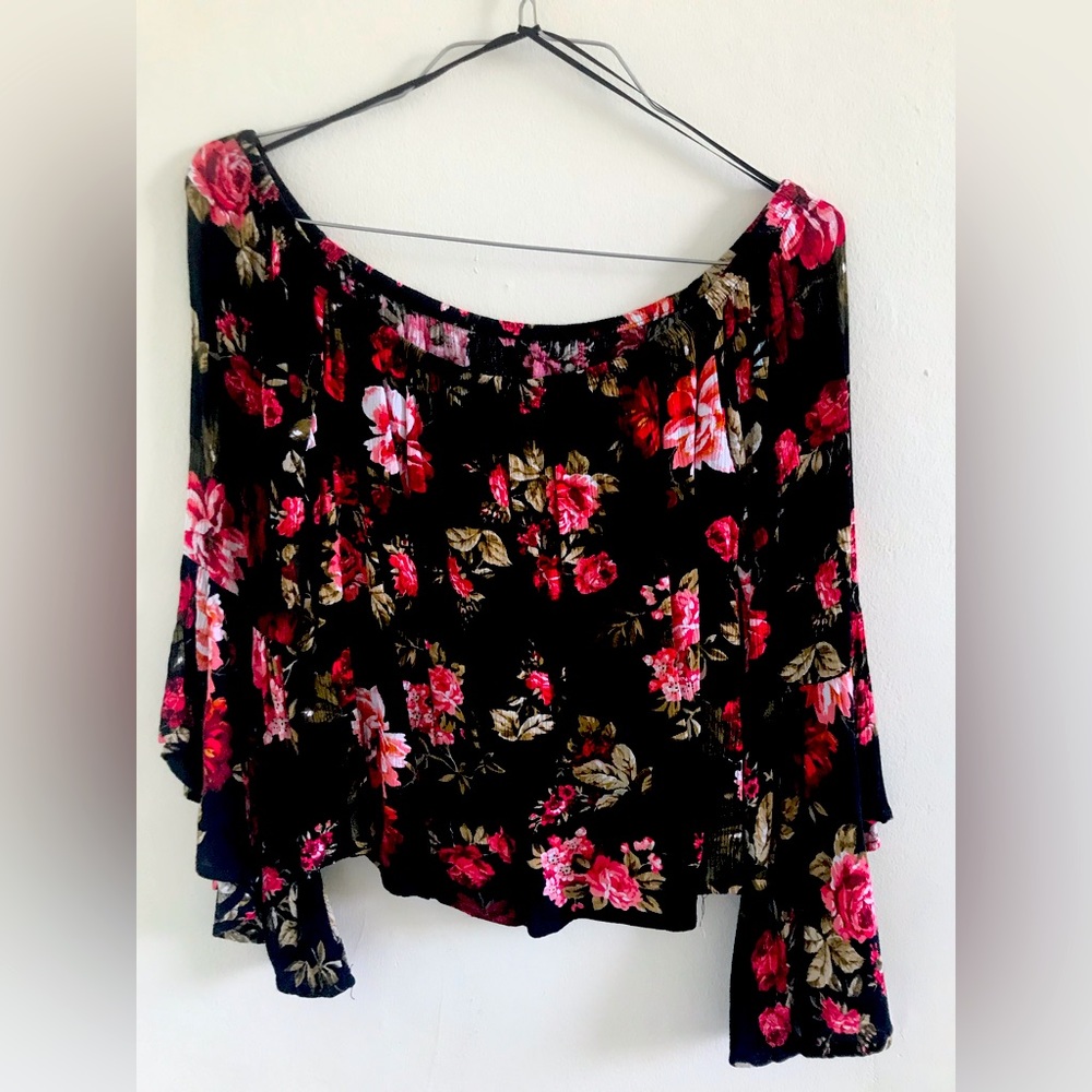 Summer Floral Off the Shoulder Blouse